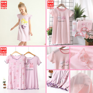 Váy bé gái thun cotton hè xuông MAM DAD KIDS tiên cá thỏ mèo xinh xắn  A19433 - Little Maven Chính Hãng