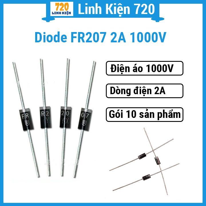 Combo 10 Diode FR207 2A 1000V