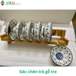Bộ gác chén trà gỗ tre cao cấp