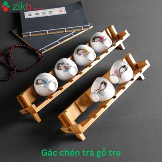 Bộ gác chén trà gỗ tre cao cấp