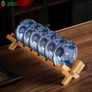 Bộ gác chén trà gỗ tre cao cấp