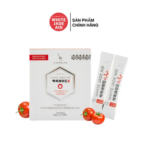 Collagen Trắng Da Hàn Quốc White Jade Aid (Hộp/30 tuýp) 60g