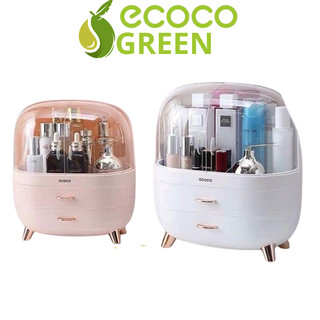 Kệ Đựng Mỹ Phẩm ECOCO Để Bàn Chính Hãng - Hộp Đựng Mỹ Phẩm, Đồ Trang Sức Có Nắp Chống Bụi Và Ngăn Kéo