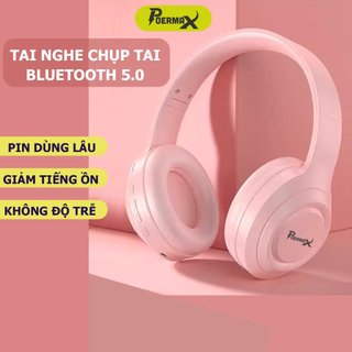 Tai nghe chụp tai không dây Poermax DR58 tích hợp sẵn micro hỗ trợ đàm thoại