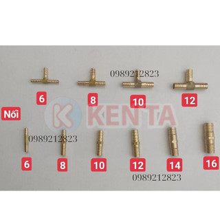Nối thau chữ T đuôi chuột ống nhựa mềm PU chia 3 hướng - Đồng thau