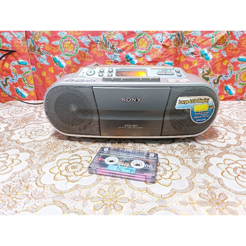 Đài cổ radio/cassette Sony CFD-S01/điện 220V