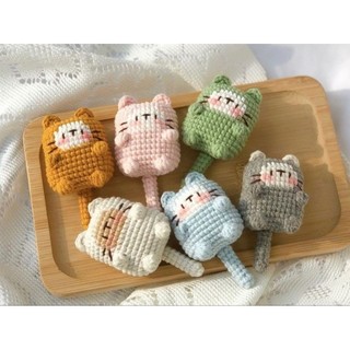 Móc khoá mèo/mèo len handmade