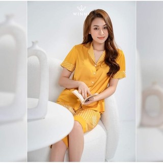 Bộ mặc nhà pyjama cộc tay quần lửng winny 22168 giá 645.000đ