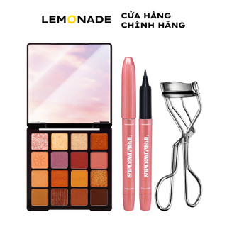 Combo trọn bộ Lemonade gồm:01 Bảng mắt Aesthetic 20.8g, 01 Bút kẻ mắt Supernatural Eyeliner 1g và 01 Kẹp mi cong lâu 22g