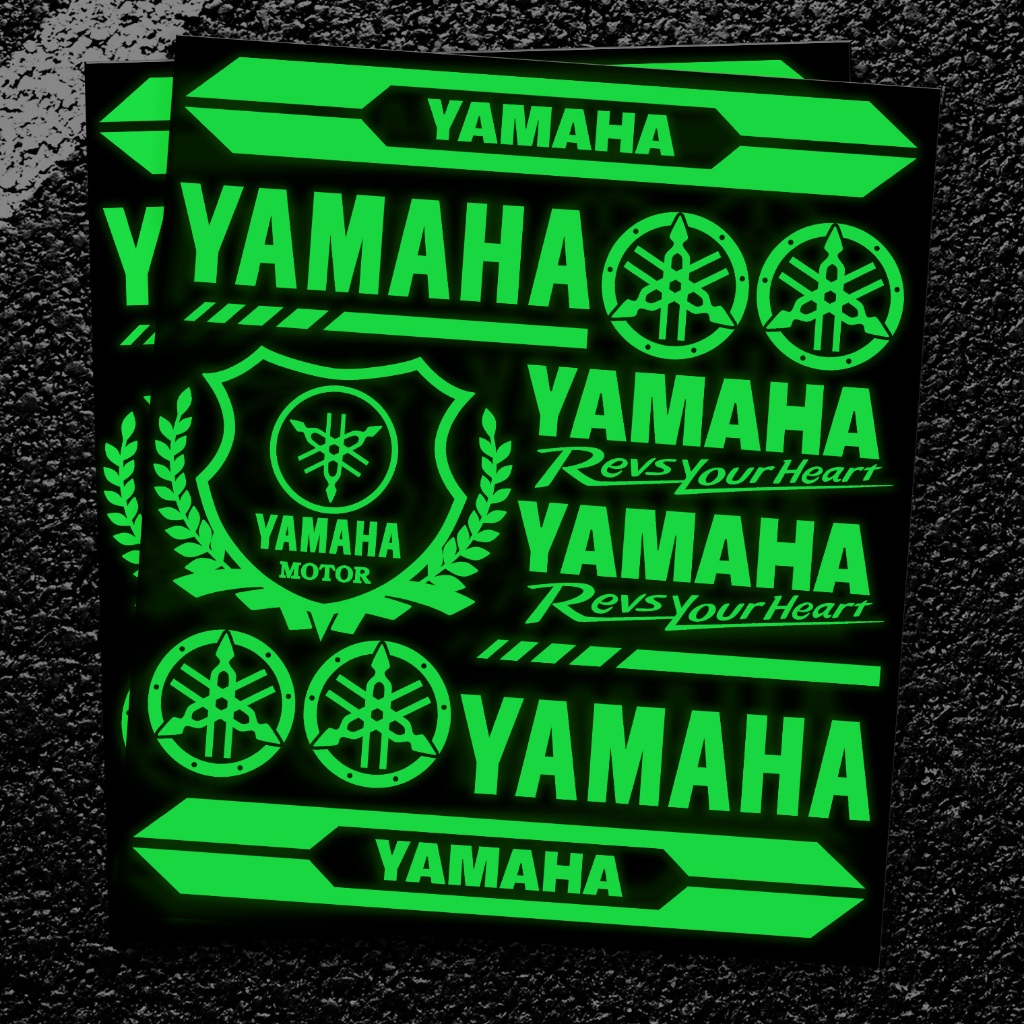 Bộ tem YAMAHA DẠ QUANG phát sáng tạo điểm nhấn trang trí xe máy yamaha