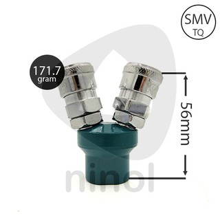 Nối nhanh máy khí nén chia 2 nối dây hơi chữ Y SMV TQ