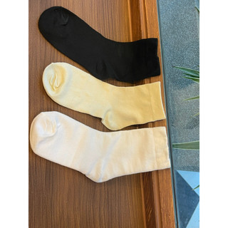 Set 50k/10 đôi tất cổ cao vớ nam nữ trơn, set 8 đôi tất vớ basic phong cách hàn quốc