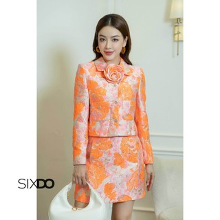 Chân váy mini gấm A sang trọng SIXDO
