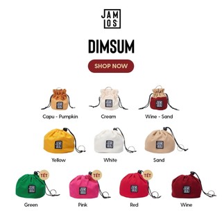 Jamlos Dimsum - Túi rút phụ kiện gọn nhẹ vải canvas đựng chìa khoá, thẻ xe, dây sạc, đồ trang điểm