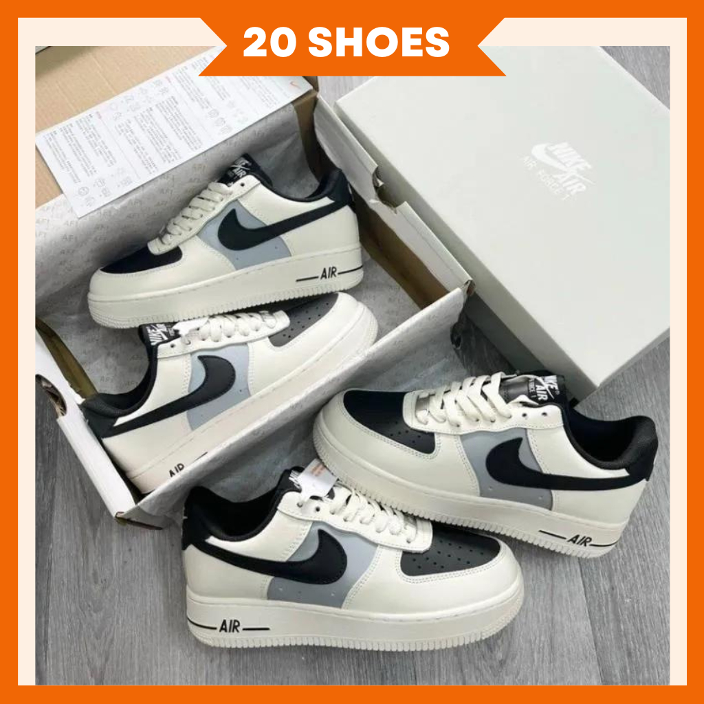 Giày Nike_Mũi Đen, Giày AF1 Nam Nữ Hàng Cao Cấp Full Bill Box