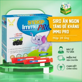 [NL Đan Mạch] Siro Ăn Ngon Immu Pro - Trẻ ăn ngon, hấp thu tốt, tăng miễn dịch, giảm ốm vặt (H 20 ống)