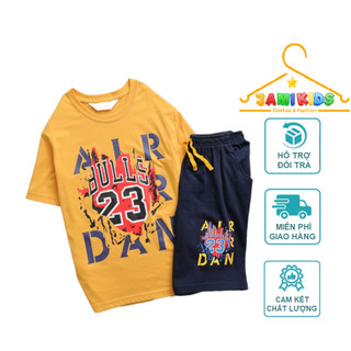  Bộ cotton bé trai size đại JAMIKIDS set bộ đồ bé trai thu cotton mềm mát form to 23-57kg