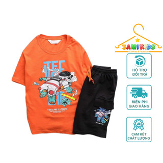  BỘ QUẦN ÁO BÉ TRAI TÚI HỘP JAMIKIDS SIZE ĐẠI 29-65kg ÁO COTTON QUẦN DA CÁ