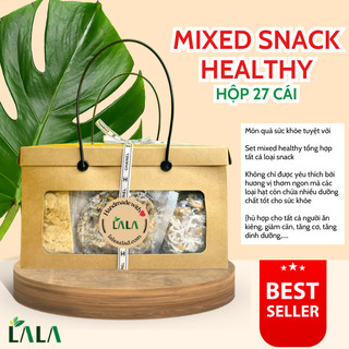 Hộp Mixed Snack Healthy Dinh Dưỡng 27 Thanh (500gr) - Lala Salad