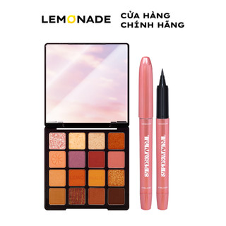 Combo Lemonade Bảng phấn mắt Aesthetic Eyeshadow Palette và Bút kẻ mắt SuperNatural Eyeliner (20,8g & 1g)