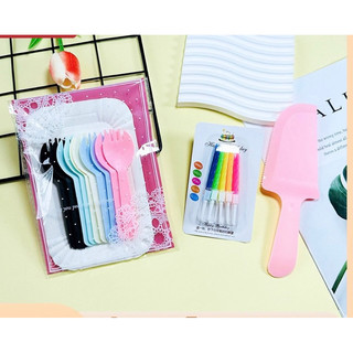 Bộ dao dĩa nến sinh nhật - Set 10 Đặc biệt