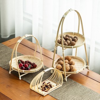 Mẹt tre tầng, mẹt tre 1 tầng đựng bánh kẹo mứt tết đồ ăn, trang trí phụ kiện decor chụp ảnh