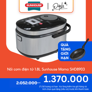 Nồi cơm điện tử 1.8l sunhouse mama shd8903