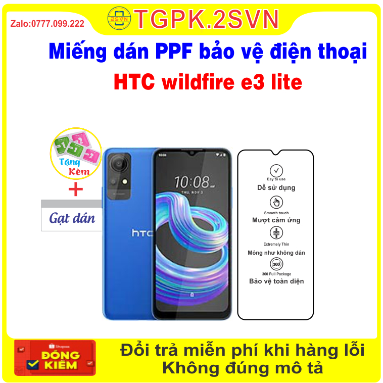 Miếng dán PPF bảo vệ điện thoại HTC WILDFIRE E3 LITE