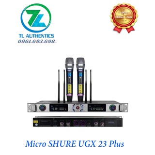 Micro không dây shure ugx 23 plus hàng bãi mỹ thế hệ 2024 có tự ngắt chống hú tốt bảo hành 12 tháng
