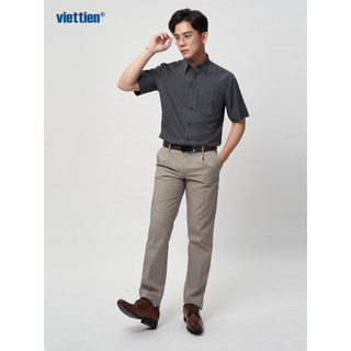 Sơmi ngắn tay VIỆT TIẾN lai bầu vải sợi hoa hồng phom regular - 1S1177NR1/SBCZ