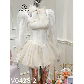 Váy cột nơ cổ 𝐀𝐒𝐇𝐘𝐋𝐄𝐘 tùng xoè