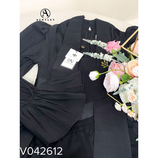 Váy cột nơ cổ 𝐀𝐒𝐇𝐘𝐋𝐄𝐘 tùng xoè