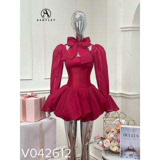 Váy cột nơ cổ 𝐀𝐒𝐇𝐘𝐋𝐄𝐘 tùng xoè