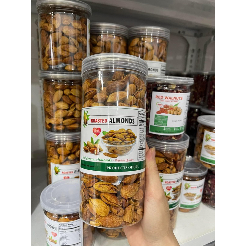 500g_HẠNH NHÂN RANG BƠ VỎ MỎNG_ HẠNH NHÂN SẤY CHÍN_HẠNH NHÂN SỐNG