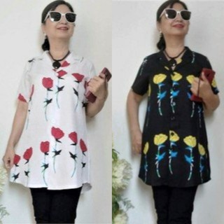 Size L, XL, 2XL (50 - 80kg) - Áo Trung Niên Form Dài Vải Cotton Linen - Cổ Danton Cài Nút