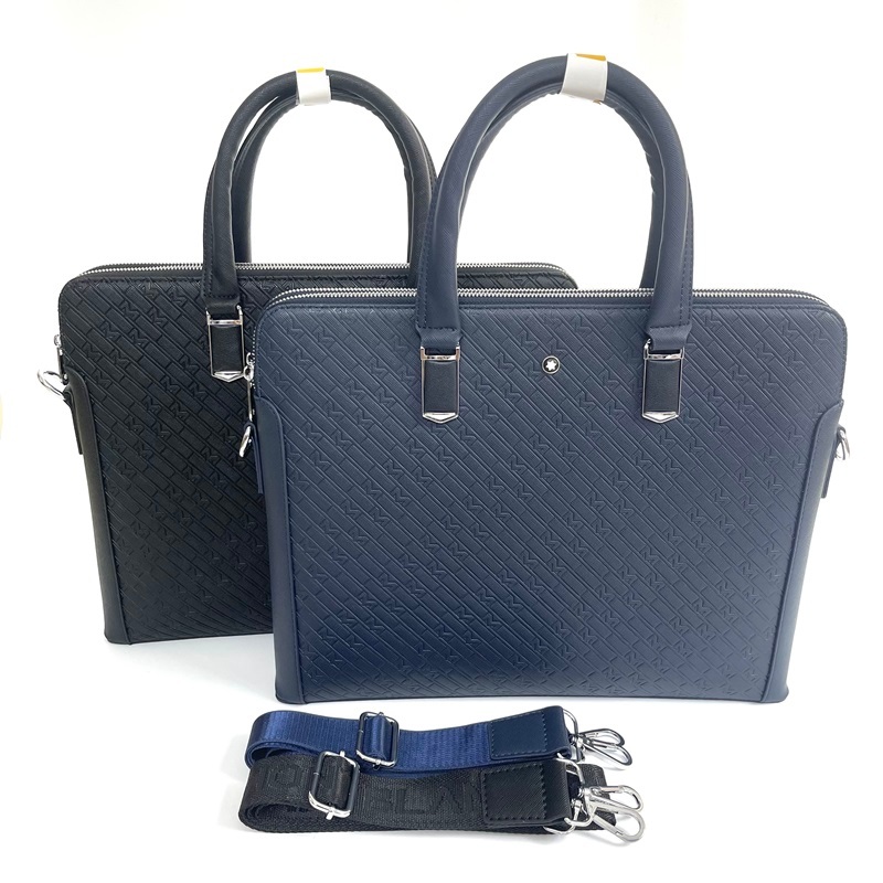 Túi laptop đeo chéo, cặp da đeo chéo họa tiết chữ M, cặp cho nam đựng tài liệu 2 ngăn sang trọng, đẳng cấp
