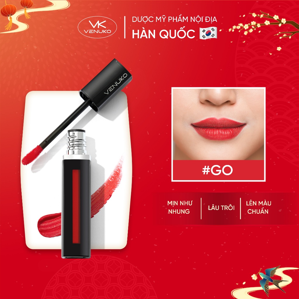 Son Venuko Tint 5ml màu đỏ nhung - GO