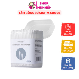 Tăm bông sơ sinh V-Coool, hộp 200 que
