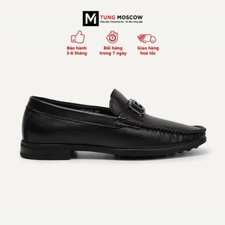 Giày lười nam da bò cao cấp Tùng Moscow có đai giữ form viền khâu chắc chắn da mềm mại - SP006255