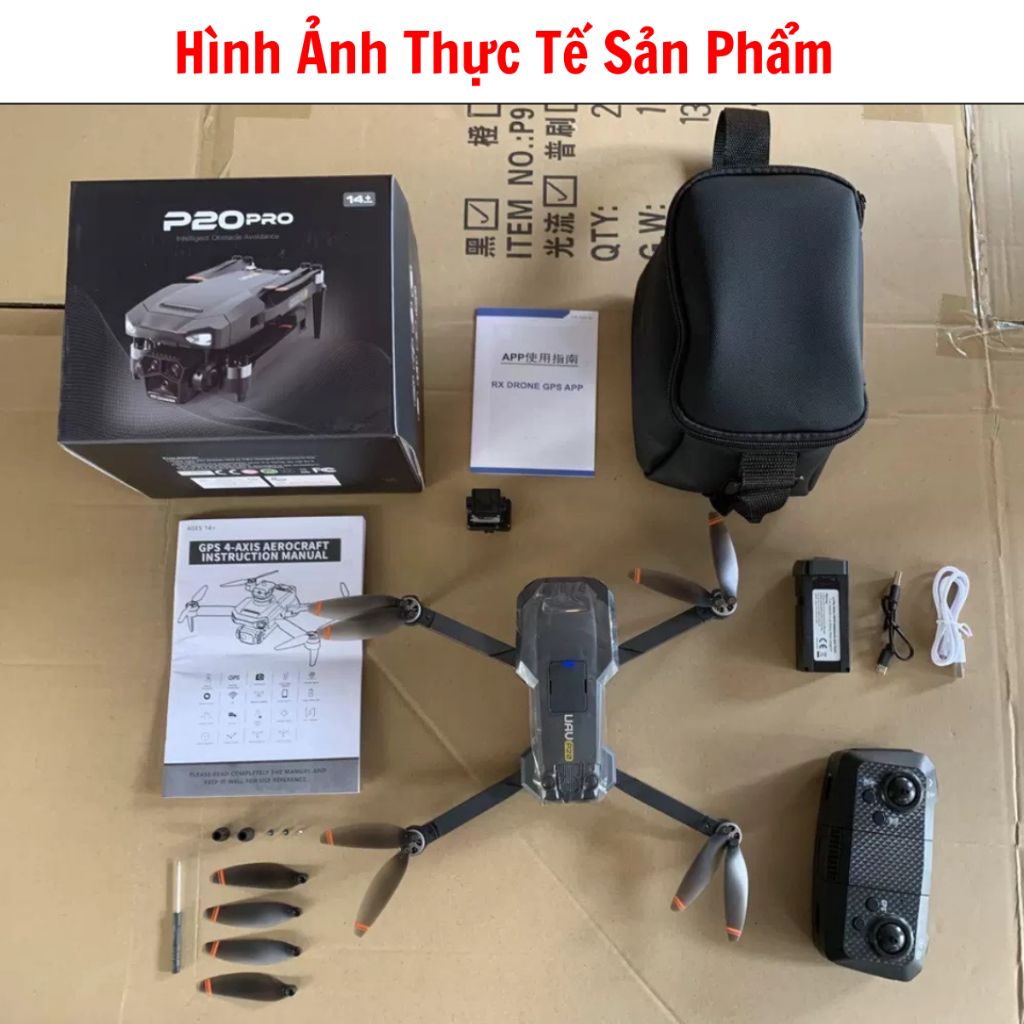 Máy Bay Flycam P20 Pro Ultra GPS Động Cơ Không Chổi Than, Flycam Mini Giá Rẻ, Dung Lượng Pin Lớn, Camera HD Góc Rộng | BigBuy360 - bigbuy360.vn