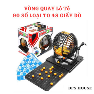 Đồ Chơi Loto Quay Số, Lô Tô Bingo Cao Cấp 90 Số Hấp Dẫn, Loto Bingo Cao Cấp Dành Cho Bé