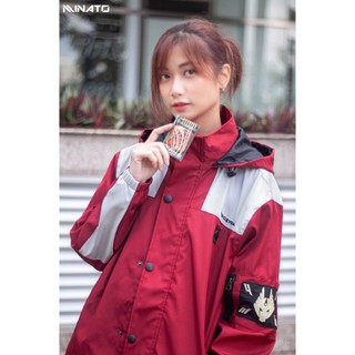 Áo Khoác Dù Đỏ Bạc Thêu Ryuki Nam Nữ Unisex Form Rộng Oversized