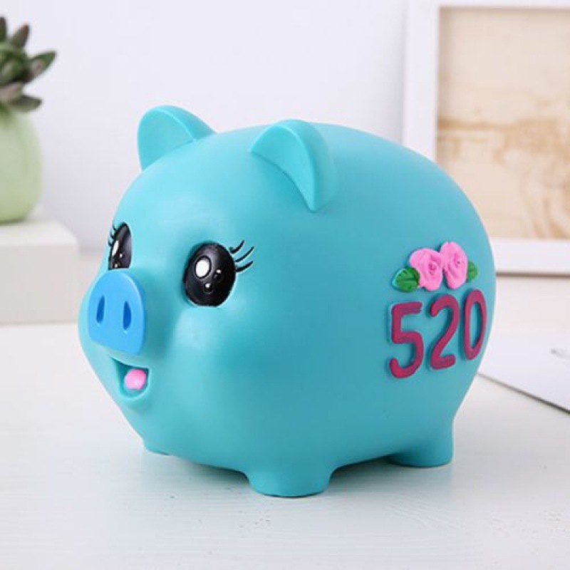 Ống Đựng Tiền Tiết Kiệm Bằng Nhựa Hình Chú Heo Hoạt Hình Sáng Tạo Dễ Thương