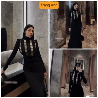 Đầm Body thun phối ren lên dáng sang chảnh lắm luôn Chất thun co dãn 4c TA1