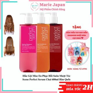 Dầu Gội Mise En Phục Hồi Suôn Mượt Tóc Scene Perfect Serum Chai 680ml Hàn Quốc