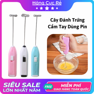 Cây đánh trứng mini cầm tay dùng pin, cây đánh kem, cafe tạo bọt - Shop Hàng Cực Rẻ