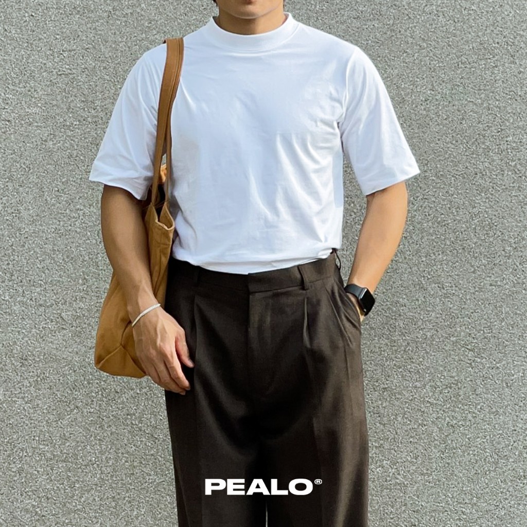 Áo thun nam nữ PEALO form Boxy cotton 250gsm