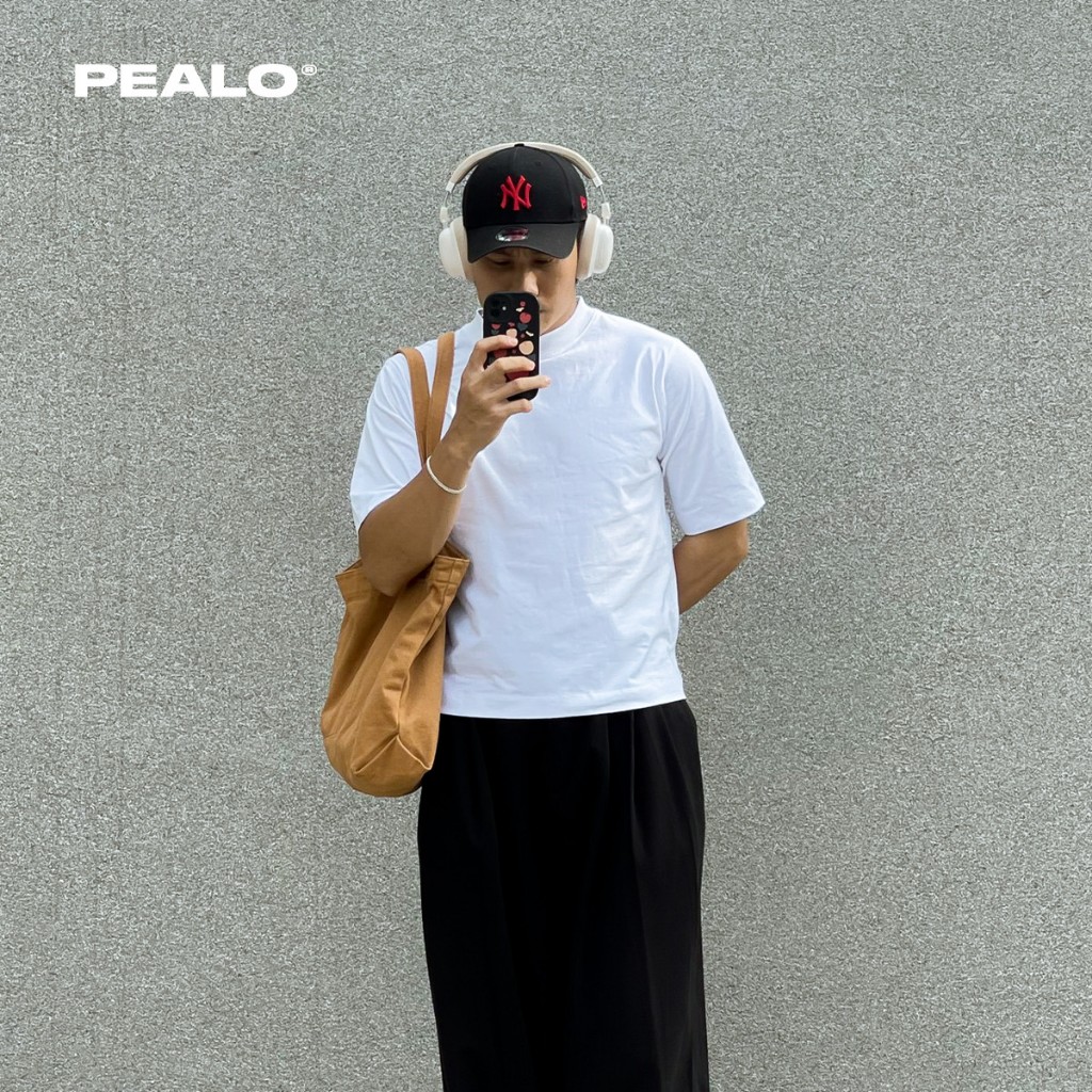 Áo thun nam nữ PEALO form Boxy cotton 250gsm