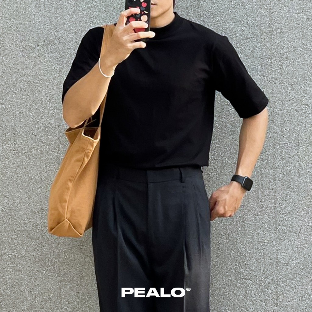 Áo thun nam nữ PEALO form Boxy cotton 250gsm
