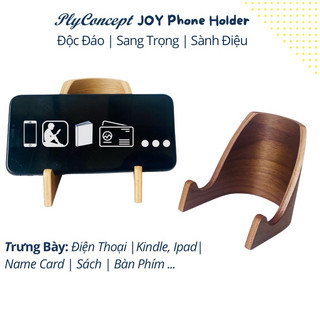Giá đỡ điện thoại Nằm Ngang, Kindle, Name card gỗ uốn cong PlyConcept Phone Holder